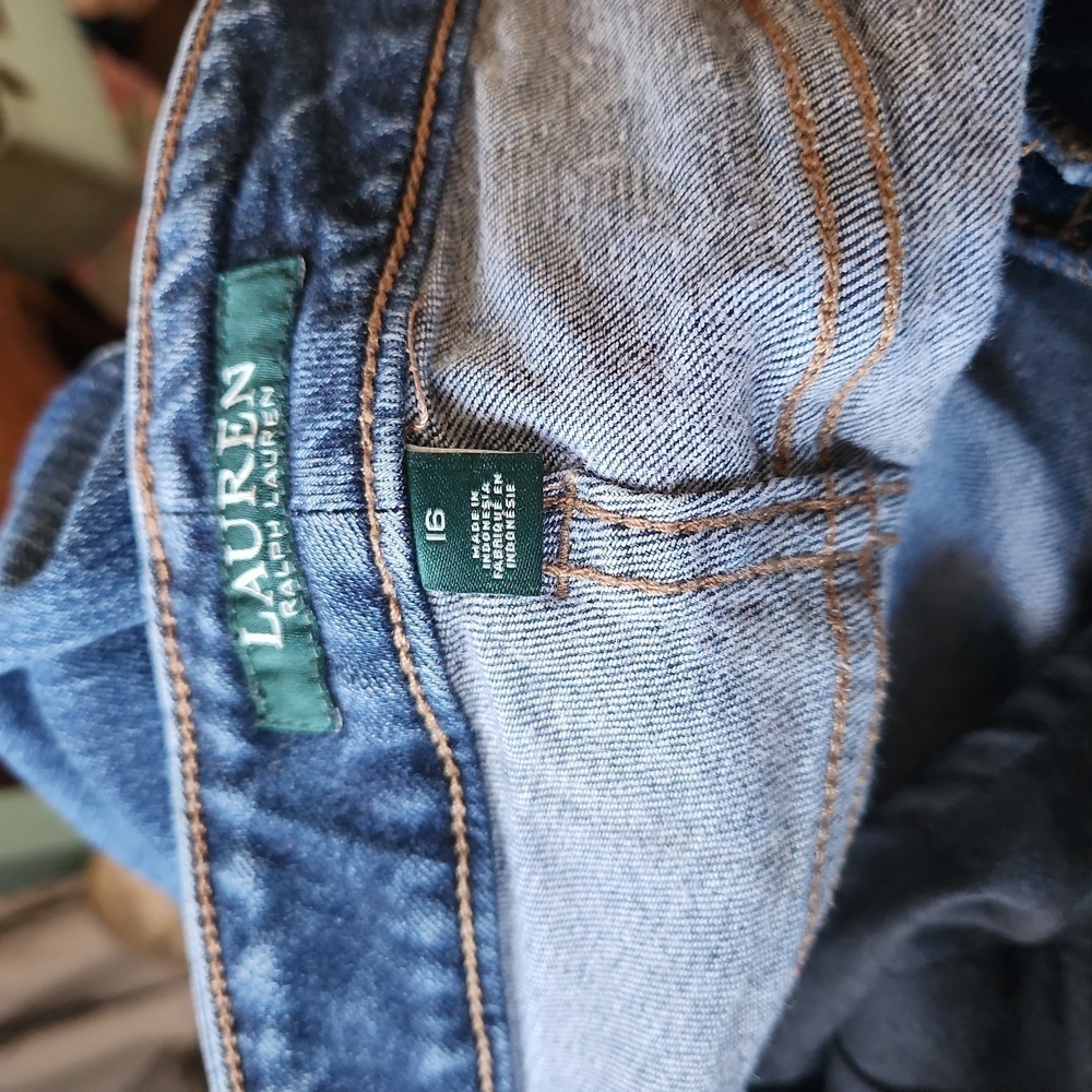 Lauren Ralph  blue jeans size 16 - Picture 5 of 6